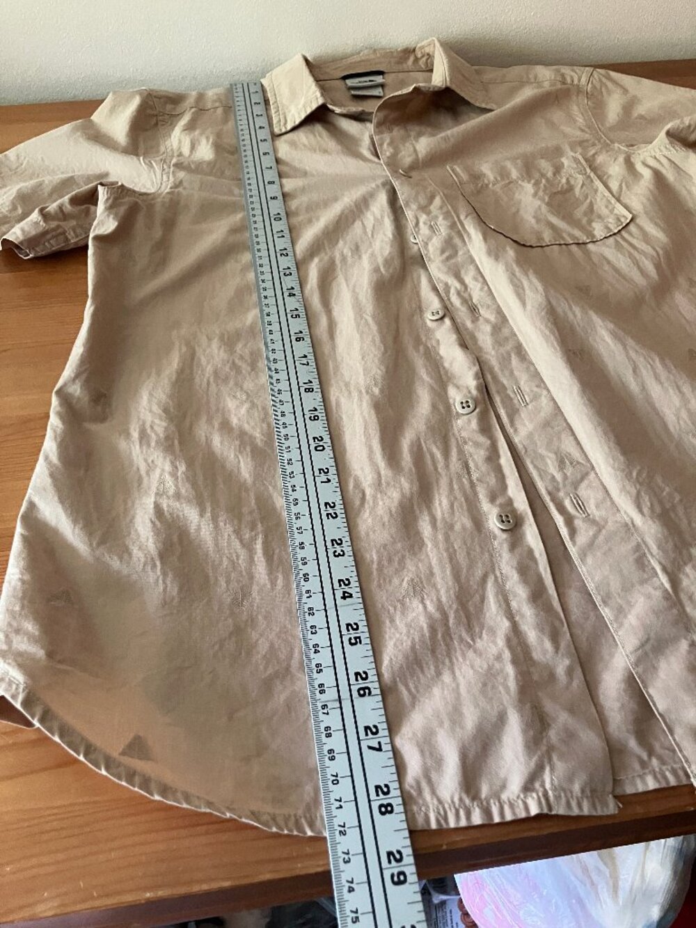 THE NORTH FACE Baytrail button-up Men's shirt Beige/Tan Pine tree embroidery M - Picture 7 of 13